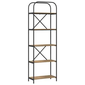 vidaXL Boekenkast 5-laags 60 x 30 x 183 cm Bewerkt hout Artisan Eiken