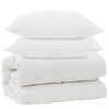 vidaXL Dekbed met Kussens met kussen 3 pcs Wit Microvezel