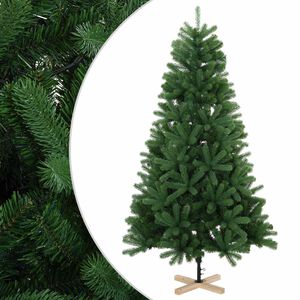 vidaXL Kunstkerstboom 120 cm PVC en massief grenenhout Groen