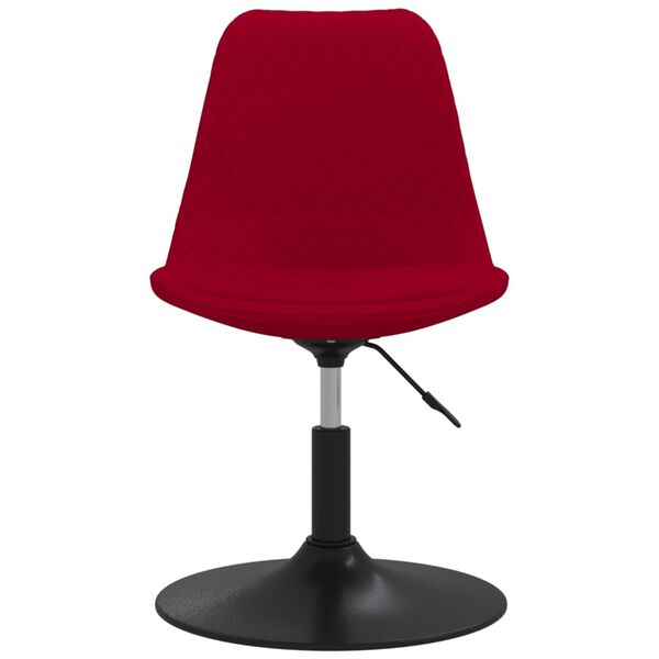 vidaXL Eetkamerstoelen draaibaar 6 st fluweel rood