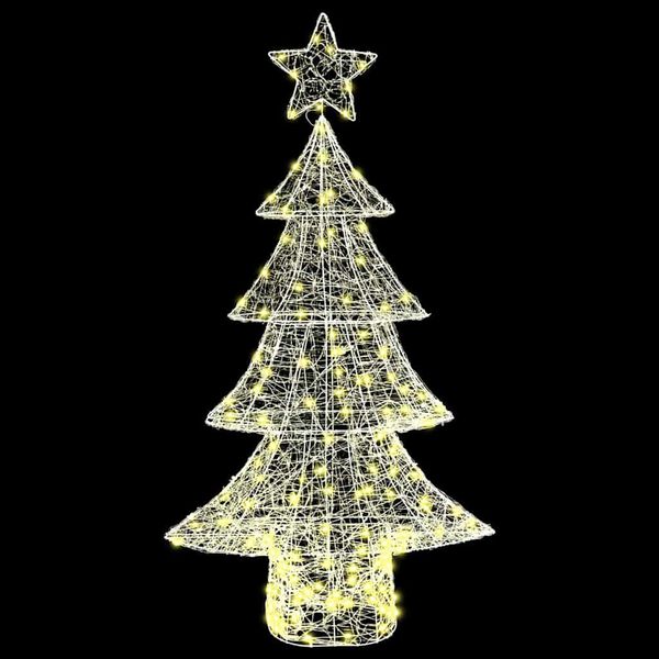 vidaXL Kerstboom met 160 LED Warmwit 150 cm Acryl