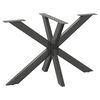 vidaXL Eettafelpoot spider vorm 120x68x(72-73) cm staal antraciet