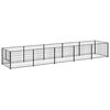 vidaXL Hondenkennel 5 m&sup2; staal zwart