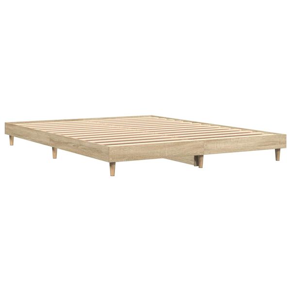 vidaXL Bedframe zonder matras hout sonoma eikenkleurig 140x200 cm