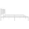 vidaXL Bedframe met hoofdbord metaal wit 160x200 cm