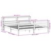 vidaXL Bedframe zonder matras massief grenenhout wit 200x200 cm