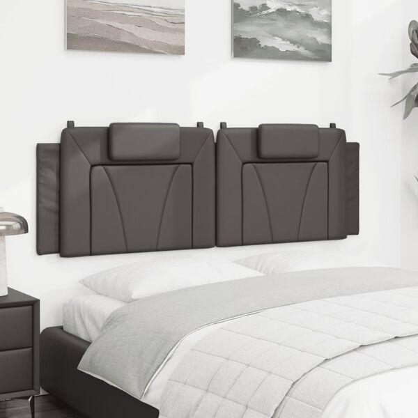 vidaXL Hoofdbordkussen "Viana" 160 cm kunstleer grijs