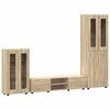 vidaXL Tv-meubelset met lade FLORIN 3 pcs Sonoma Eiken Bewerkt hout