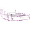 vidaXL Bedframe "Dover" stof zwart 160x200 cm