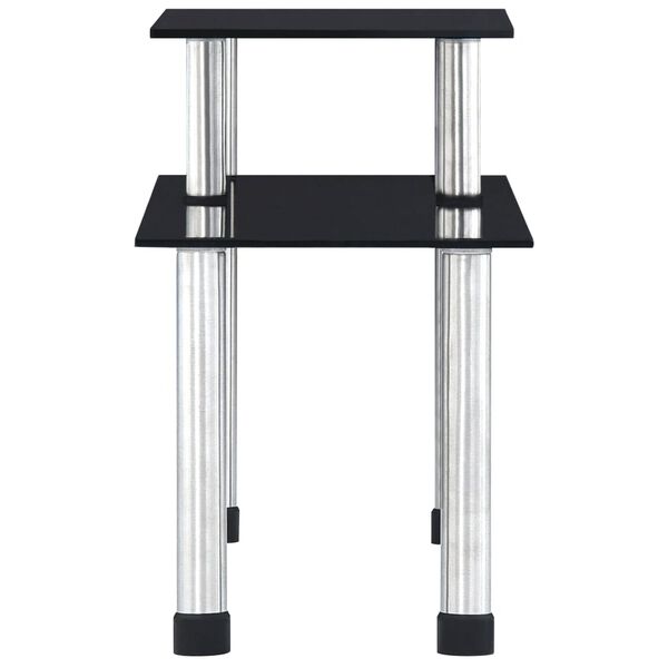 vidaXL Keukenschap 45x16x26 cm gehard glas zwart