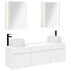 vidaXL Badkamerkastenset 5 pcs Wit 53 x 15,5 x 70 cm Bewerkt hout