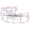 vidaXL Bed met boekenkast zonder matras massief grenenhout 140x200 cm