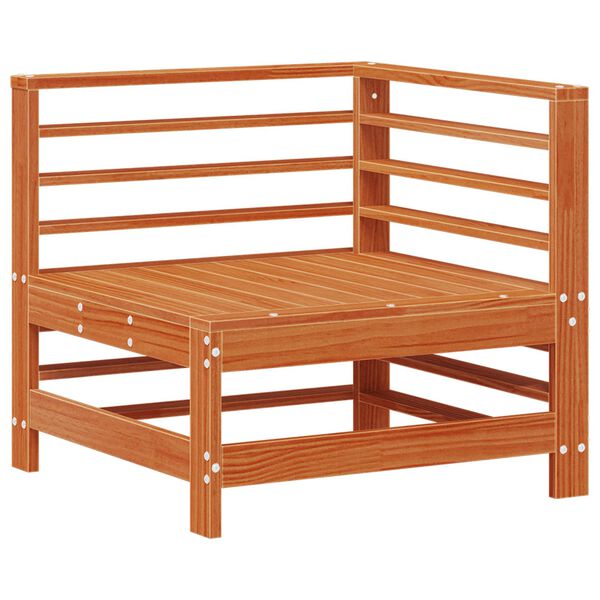 vidaXL Tuin hoekbank Massief grenenhout Wasbruin