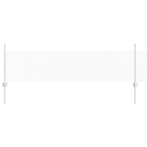 vidaXL Hek met Paal Zilver 0,5 x 10 m Staal
