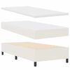 vidaXL Boxspringbed Cr&egrave;me en Wit 80 x 200 cm Katoen Stof