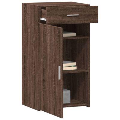 vidaXL Dressoir 50x42,5x93 cm bewerkt hout bruin eikenkleur