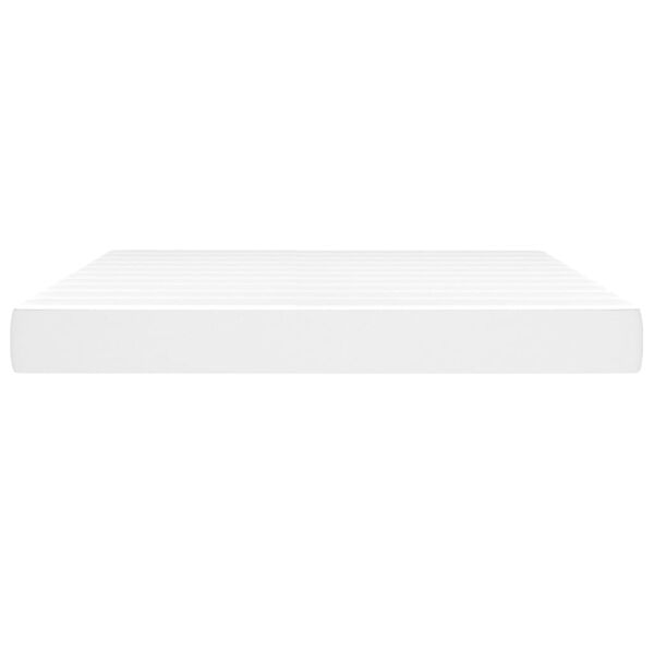vidaXL Pocketveringmatras 180x200x20 cm kunstleer wit