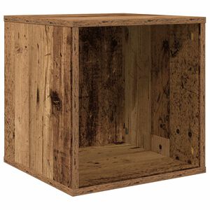 vidaXL Vinyl Album Doos Oud hout 37 x 36,5 x 38 cm Bewerkt hout