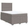 vidaXL Boxspring met matras stof taupe 120x200 cm
