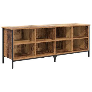 vidaXL Schoenenkast 131 x 35 x 50 cm Gemonteerd hout en ijzer Oud hout