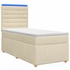 vidaXL Boxspringbed met matras Cr&egrave;mekleurig 80 x 200 cm Stof