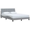 vidaXL Bedframe zonder matras "Hanko" 120x200 cm stof lichtgrijs