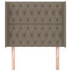 vidaXL Hoofdbord met randen 93x16x118/128 cm stof taupe