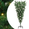 vidaXL Ondersteboven Kunst Kerstboom Met Ballenset Groen 150 cm PVC