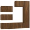 vidaXL 6-delige Tv-meubelset bewerkt hout bruin eikenkleur