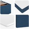 vidaXL Ottoman bed met matras 200x200 cm stof blauw