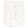 vidaXL Containerberging 84x90x128,5 cm massief grenenhout wit