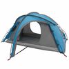 vidaXL Trekkingtent met regenhoes waterdicht 2-persoons Blauw