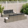 vidaXL Tuin Sofa Set met kussen 8 pcs Grijs poly rattan