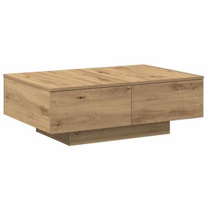 vidaXL Salontafel 90x60x31 cm bewerkt hout artisanaal eikenkleurig