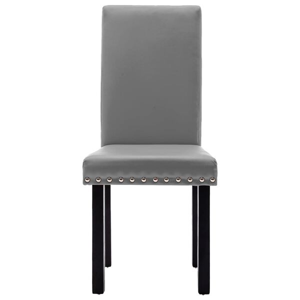 vidaXL Eetkamerstoelen 4 st PVC grijs