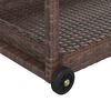 vidaXL Serveerwagen 100x45x83 cm poly rattan bruin