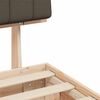 vidaXL Bedframe met Gevoerd Hoofdgedeelte Taupe 75 x 190 cm