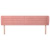 vidaXL Hoofdbord met randen 163x23x78/88 cm fluweel roze