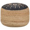 vidaXL Poef handgemaakt 45x30 cm jute blauw