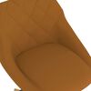 vidaXL Eetkamerstoelen draaibaar 2 st fluweel bruin