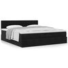 vidaXL Ottoman bed met matras 180x200cm fluweel zwart