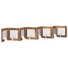 vidaXL Opvouwbaar hondenhek met standaards 8 st Oud hout 60 cm