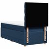 vidaXL Boxspring met matras stof blauw 80x200 cm