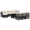 vidaXL Tuinbankenset 11 st Zwart poly rattan