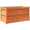 vidaXL Plantenbak 90x50x50 cm massief grenenhout wasbruin