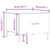 vidaXL Salontafels 2 st 50x50x40 cm bewerkt hout wit