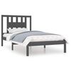 vidaXL Bedframe massief grenenhout grijs 100x200 cm