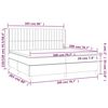vidaXL Boxspring met matras en LED stof lichtgrijs 200x200 cm
