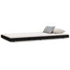 vidaXL Bedframe massief grenenhout zwart 100x200 cm