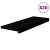 vidaXL Traptreden 20 st 70x25x2 cm massief eikenhout bruin-zwart